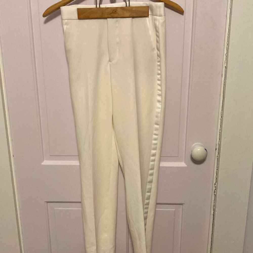 Zara white suit pants